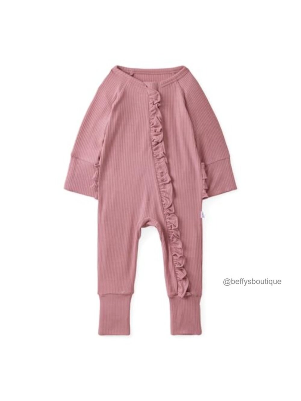 Little Sleepies Ruffle Zippy Pajamas for Baby Girls, Viscose from Bamboo, 2-Way